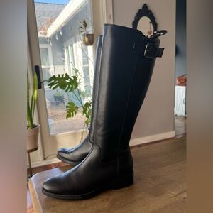 Minelli Billie NWT Black Leather Knee-High Boots size 37